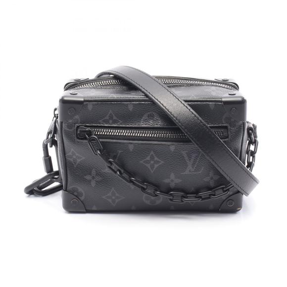 Louis Vuitton Soft Trunk Monogram Eclipse Black Shoulder Bag Leather Black - Picture 1 of 7